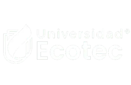 Universidad Ecotec completo logo blanco